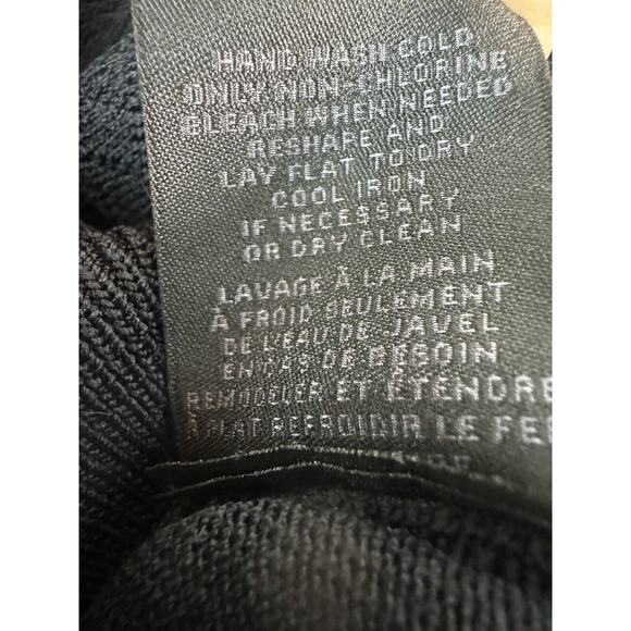 Magaschoni Man Quarter Zip Black Medium Short Sleeve Sweater Polo Top Shirt $78 - Picture 8 of 15